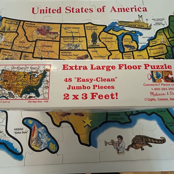 Melissa and Doug Extra Large Floor Puzzle - USA - 2 x 3 ft - 48 pieces - Picture 7 of 7